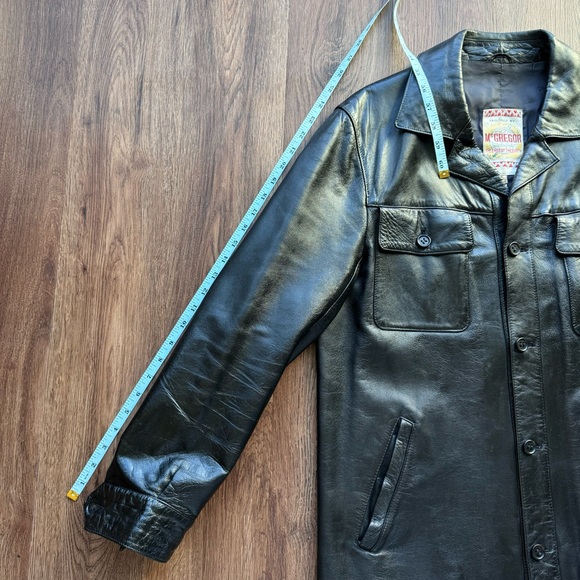 Vintage Genuine Leather Black Minimalist Western Gorpcore Shacket - Picture 14 of 17